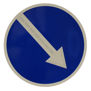 Знак 4.2.1 объезд препятствия справа (диаметр 700мм) - Дорожные знаки - Светодиодные знаки - Магазин охраны труда и техники безопасности stroiplakat.ru